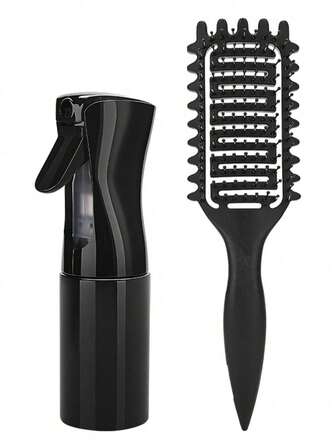 2/1 st locktångsset, multifunktionell stylingborste och sprayflaska för hårstyling, lämplig för kvinnor, hem och salong, julklapp