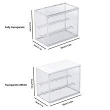 1 kệ trưng bày trong suốt, hộp đựng đồ chơi 3 tầng xếp chồng lên nhau, chống bụi, thích hợp cho phòng khách, phòng ngủ, trung tâm thương mại, phòng triển lãm. - Nhiều màu - Xem 3