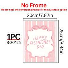 1/3 幅时尚粉色情人节帆布海报。情人节礼物。适用于装饰客厅、卧室、走廊、餐厅和办公室走廊的墙面。家居装饰和墙面艺术!室内装饰。房间装饰美学,可选画框。 - 彩色 - 查看 31