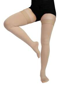 1双黑色加大码压缩袜，同色压缩袜，适合女性，不透明无趾连裤袜，男士运动袜，多功能长袜，硅胶固定，腿部和膝盖保护，Y2K风格，舒适