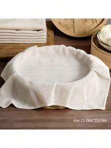 1pc White Steamer Cloth, Non Stick Household Gauze, Steamed Bun Cloth Steaming Pad, Steaming Basket, Steamed Bun Pad, Baking Steamed Bread, Seafood Cooking - Multicolor - View 11