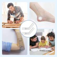 2 transportadores de ángulos para escuela goniómetros de fisioterapia Protractor School PVC médico de 360° ángulo transparente regla de ángulo para trabajo en casa terapia deportiva médicos - como en la foto - Ver 7