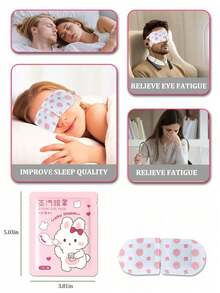 5/10/20/30/50pcs Pack Pink Rose Scented Steam Eye Mask, Moisturizes Eye Area, Relieves Fatigue, Relaxes Mind & Body, Suitable For Those Who Use Computers, Phones & Other Electronics For Long Hours, Students, Office Workers, Business Travelers, Night Owls. Ideal Valentine's Day, Birthday Gift For Boyfriend/Girlfriend - Pink - View 4