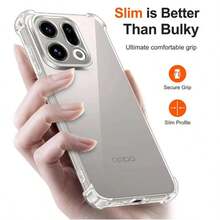 New 3-In-1 Transparent Anti-Drop Phone Case + Full Screen Tempered Glass Film + Lens Film For Find X9/X9Pro - Clear - View 3