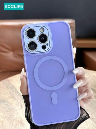 Koolife 1pc Magnetic Wireless Charging Full Body Protective Case With Lens Protection, Shockproof TPU+PC Matte Finish Compatible With Apple 17 ProMax/17/17 Pro/17 Air/16/16 Pro/16 Plus/16 ProMax/11/11 Pro/11 ProMax/12/12 Pro/12 ProMax/13/13 Pro/13 ProMax/14/14 Pro/14 ProMax/14 Plus/15/15 Pro/15 Plus/15 ProMax