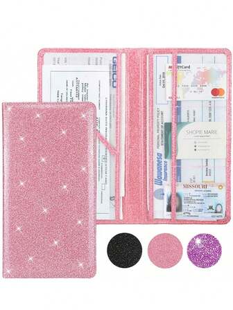 Portadocumentos de registro y del vehículo, carpeta para documentos de matrícula del automóvil, accesorios automotrices para niñas, accesorios interiores para niños y adolescentes, carpeta impermeable para documentos del automóvil, portador de licencia de conducir, adecuado para regalos de San Valentín y Año Nuevo