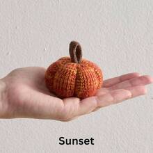 Knit Pumpkins Set Of 5, Fall Favorite, Gifts Women, Autumn Bowl Fillers Fall Farmhouse Tier Tray Decor, Decorative Pumpkins Friend Autumn Set - Bộ ảnh hoàng hôn số 5 - Xem 5