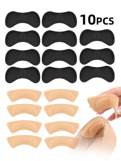 10 st. 4D antifriktionshälkuddar för kvinnor, mjuka och bekväma justerbara halvstorleksinlägg, lämpliga för höga klackar, sneakers, vardagsskor, perfekt present till vänner