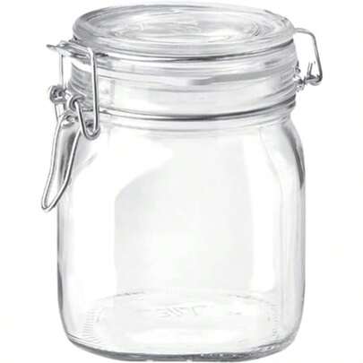 Bormioli Rocco SYNCHKG009319 B0727PL21D Fido Glass Canning Jar Italian.75 Clear