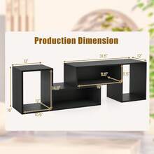 2 Pieces TV Stand, Modern Entertainment Center For TVs Up To 55 Inches, Free Combination Bookcase For Storage & Display, TV Console Table For Living Room, Bedroom, Black - màu đen - Xem 4