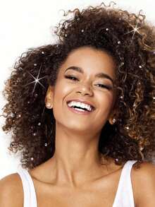 Self-Adhesive Pearl & Rhinestone Stickers, Acrylic Crystal Gem Stickers Suitable For DIY Face, Hair, Eyes, Makeup, Nails, Body, Crafts, Pearl Stickers, Self-Adhesive Decorative Stickers, Acrylic Crystal Gem Stickers For Face, Hair, Eyes, Makeup, Nails, Body, Crafts (Multiple Sizes), Halloween - Multicolor - View 9