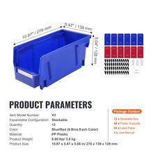 File Storage Boxes - 12 Stück Blau/Rot - View 11