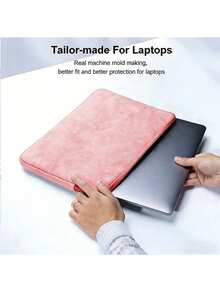 适用于Macbook Air Pro 13/13.3/14/15.4/15.6英寸笔记本电脑的笔记本电脑内胆包，也适用于华硕和惠普笔记本电脑，便携式电脑包保护套 - 彩色 - 查看 3