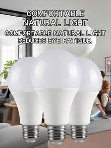 8 Pack E27 LED Bulbs, 7W/9W/12W/15W, 110W Equivalent, 110V-265V, 6500K, 1500 Lumen, Ultra-Bright, Energy Efficient, Eye-Friendly, Shatterproof, Standard Shape, E27 Base, For Living Room, Kitchen, Bedroom, Office