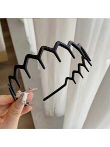 2pcs Elegant Hair Accerssories Winter Headbands Hair Accessory Christmas Beauty Accessories Hair Tools Hair Accessorie Plastic Hair Hoop With Big Wavy Shape - 彩色 - 查看 3