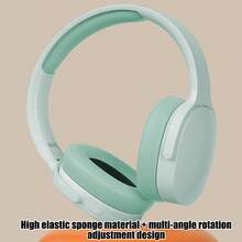 Over-Ear Wireless Bluetooth Headphones With Ace Noise Reduction, HiFi Stereo Sound & 20-Hour Playtime, Foldable Travel Headphones With Zero Pressure Memory Cotton Ear Cups, Bluetooth 5.1 For Multi-Device Connectivity, Includes AUX Cable - 綠色 - 查看 7