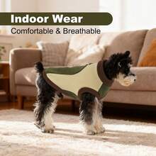 Winter Wool Dog Vest, Soft & Warm, Suitable For Walking & Hiking, Dog Sweater With D-Ring, Stretchy Jacket For Autumn, Winter & Spring, Machine Washable, Military Green - Multicolor - View 6