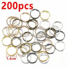 200个多尺寸双环开口金属钥匙圈饰品连接器，适用于DIY手工手链、项链、手机链、饰品等。 - 分離圈 - 查看 24