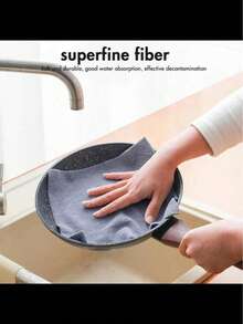 1pc Reusable Microfiber Cleaning Cloth Roll - 20 Sheets, 10x10 Inch (25x25cm) Each, With Perforated Design | Super Absorbent, Durable & Scratch-Resistant, Machine Washable | Multi-Purpose Cleaning Towel For Home, Kitchen, Restaurant, Auto Detailing & More - Grey - View 7