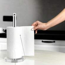 Summala Portarrollos de Papel de Acero Inoxidable Soporte para Toallas de Papel de Cocina con Brazo de Tensión Ideal para Encimera de Cocina y Mesa de Comedor - Plata - Ver 6