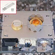 1件户外露营炊具配件 - 酒精炉挡风罩、超轻露营防风屏、网状灯罩