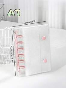 A7 Transparent Portable File Folder With Double Buckle Design, Can Store Beautiful Photos. It Can Be Used As An Album, Saving Costs On Stationery, Notebooks, Sticker Books, Office Supplies, School Supplies - Multicolor - View 3