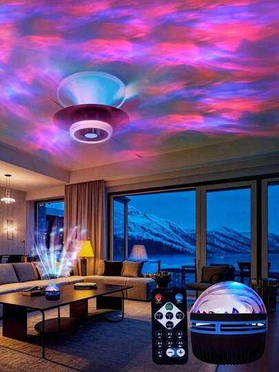 RGB Remote Control Aurora LED Ambient Light, Suitable For Bedroom Galaxy Star Projector, Night Light Projector, Adult Room Decor Star Projector, Home Theater, Ceiling Use, Gift Decor, Camping, Wedding Decor, Stunning Projection Lamp Gift, Holiday Party, Home Decor, Christmas Gift, Bedroom Lighting Projector