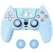 Set Pegangan Jempol Cakar Kucing Lucu + Casing Pelindung Silikon + Shell + Stiker, Kompatibel dengan PlayStation 5/Kontroler PlayStation 5, Set Aksesori Gaming Anti Jatuh dan Anti Gores - Wajib Dimiliki untuk Gamer - MultiWarna - View 15