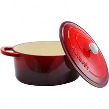 Crock Pot Olla Horno ovalado holandes Rojo blanco 7-Quart 1 - Rojoblanco - Ver 3