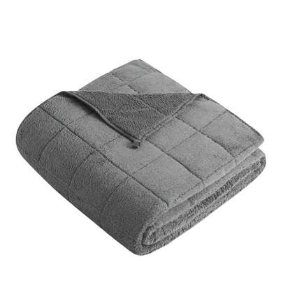 Good Nite Weighted Blanket Fleece Sherpa Plush Warm Heavy Blanket Deep Sleep Anxiety Relief For Adults Grey 125x150 4.1kg 125x180 6.1kg 150x200 6.1kg 8.1kg Winter Use