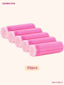 1 طقم أعواد قطن قابلة للتخلص منها للاستخدام في تطبيق الرموش الصناعية - فرشاة الرموش، فرشاة الشفاه وفرشاة الماسكارا، مجموعة أدوات التجميل، باللون الأسود، 50/150/300/450 قطعة - متعدد الألوان - مشاهدة 18