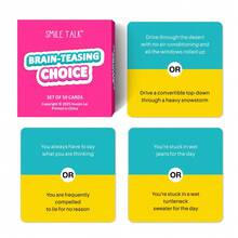 SMILE TALK 1PC Fun Multiple-Choice Card Game – Tabletop Party Game With Joyful Conversation Cards, Essential Icebreaker For Gatherings, Perfect Gift For Valentine's/Halloween/Christmas, Ideal For Friends/Family Parties & Daily Entertainment - Pink - View 10