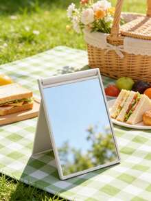 Large Foldable Makeup Mirror, Portable,Giveaways,Travel,Cheap Stuff,Travel Essential - Beige - View 7