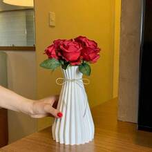 Helena Cachepot Vase - Tall, High-Quality Vase - Comes With A Sisal Ribbon. - 白色 - 查看 2