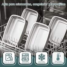 3pz Caja de Almacenamiento de Alimentos de Acero Inoxidable, con Tapaética, Almacenamiento de Alimentos a Prueba de Fugas de 2000 ml, Adecuado para Horno, Refrigerador y Congelador,recipienteséticos para almacenar,contenedores para alimentos - 1 - Ver 2