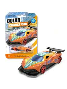 1pc Color Changing Alloy Car Model 1:60 Scale Alloy Racing Car Toy, Mini Color Changing Toy Sports Car, Perfect Birthday, Holiday, Halloween, Christmas Gift - Multicolor - View 9
