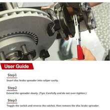 Brake Caliper Tool Ratchet Brake Piston Reset Tool With 4 Brake Pad Replacement Hooks… - A - View 7