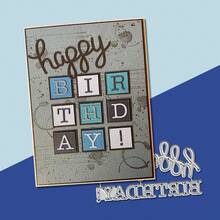 1 Pc Happy Birthday Scrapbooking Die - Ideal For Papercrafting, Card Making, Scrapbooking And DIY Album Decorating, The Die Features Metal Construction! - Multicolor - View 3
