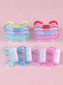 50pcs/Pack Small Nail Brushes, Cleaning Brushes For Removing Dust And Dirt On Nails, Multi-Functional Nail Care Brushes - Multicolor - View 4
