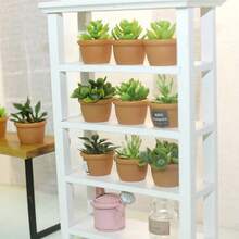 4 PIEZAS Plantas en miniatura artificiales de estilo bonsái Cayway para decoración de casa de muñecas, macetas pequeñas con suculentas falsas para jardín y decoración de casa de muñecas - Multicolor - Ver 6