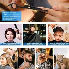 6-Inch Professional Stainless Steel Hair Cutting Scissors, Ergonomic Non-Slip Handle, Adjustable Tension, Ideal For Salon And Home Use, Perfect Gift For Hairstylists, Barbers, Groomers