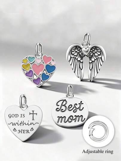 1pc Minimalist Unique Angel Wings Pendant, DIY Crafting, Delicate Accessory, Unisex