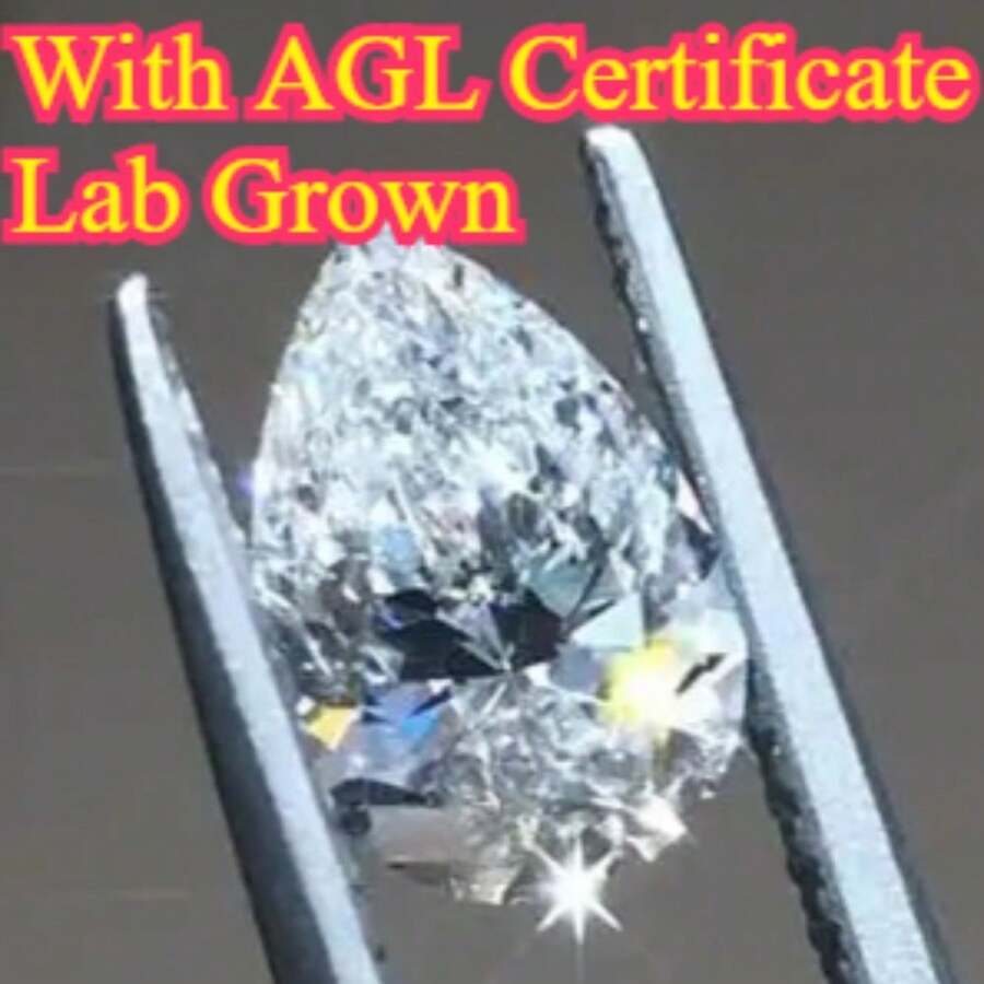 wholesale 1pc 1-1.5ct With IGI Certificate Lab Grown Diamond D Color VVS1 Pear shaped cut white high-quality artificial gemstone used for durable and shiny rings necklace accessories sparkling artificial gemstones durable gemstones Lovers Gift - 1,5 ct - Ver 1