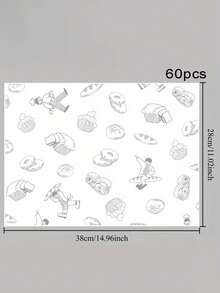 Baking Paper, Disposable Paper Plates, Bread Tray Paper, Grease-Proof Paper, Bakery Toast Cake Dessert Pad Paper, Food Packaging Paper - Multicolor - View 7