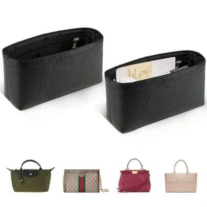 Mini Handbag Organiser Insert For  Le Pliage XS Compatible With  Ophidia  Gabrielle  Loulou  Peekaboo  Tabby Black Bag Insert Organiser For Structured Storage