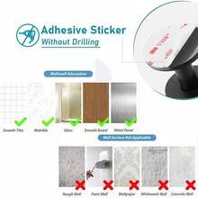 Tapones para puerta de piso sin taladros modernos topes cilíndricos de goma protector de pared calcomanía para topes de puerta topes de puerta para parte inferior de la puerta negro plata 2 piezas de 2.35 pulgadas - NegroPlata - Ver 5