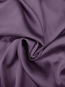 SUNSTORY Women's Fashion Silk Color Block High Neck Backless Bow Tie Sleeveless Maxi Dress, Suitable For Dates, Vacations, Birthdays, Parties, Autumn - Purple - View 3