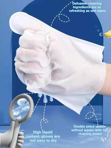 5/10pcs Pet Wipes, Waterless Pet Grooming Gloves, Pet Wet Wipes, Waterless Pet Grooming Gloves, Cat Bathing - Multicolor - View 2