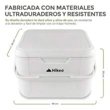 XGQikeo ielera Portátil Rígida 19 QT 18 litros de Doble Pared Térmica con 2 Bloques de ielo para Enfriamiento Tapa ermé y Asa de Transporte para  erca Camping Carne Asada y