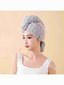 1pc Super Absorbent New Style Quick Dry Hair Towel Wrap, Thick Shower Cap, Home Use Hair Drying Turban - Multicolor - View 11
